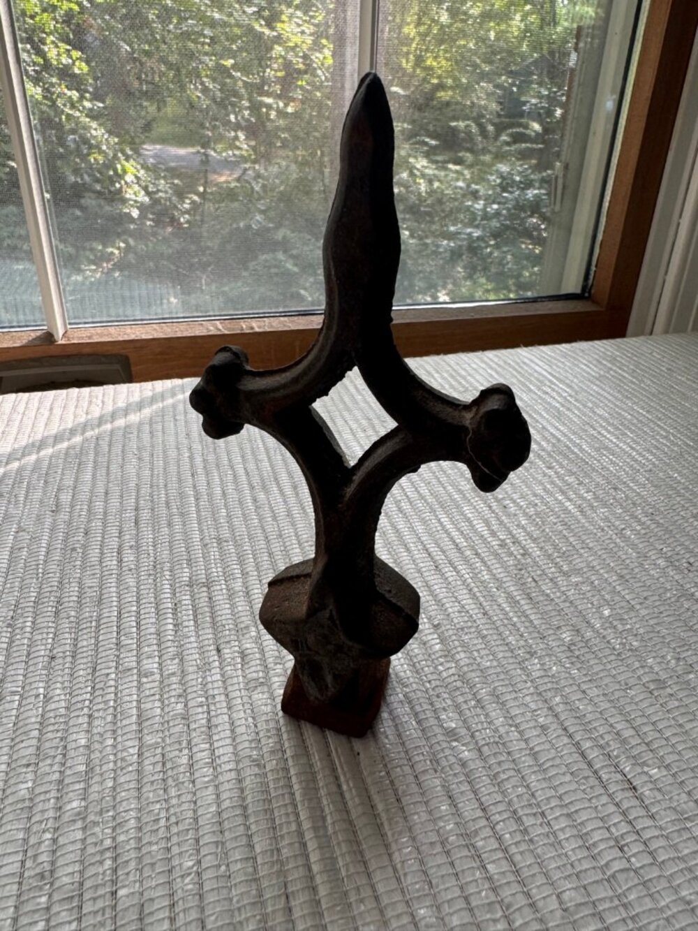 Metal Fence Finial | Spear-Point Picket Topper, Salvaged